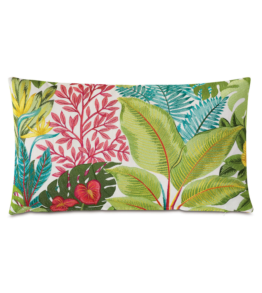 St Barths Embroidered Decorative Pillow, 15 x 26