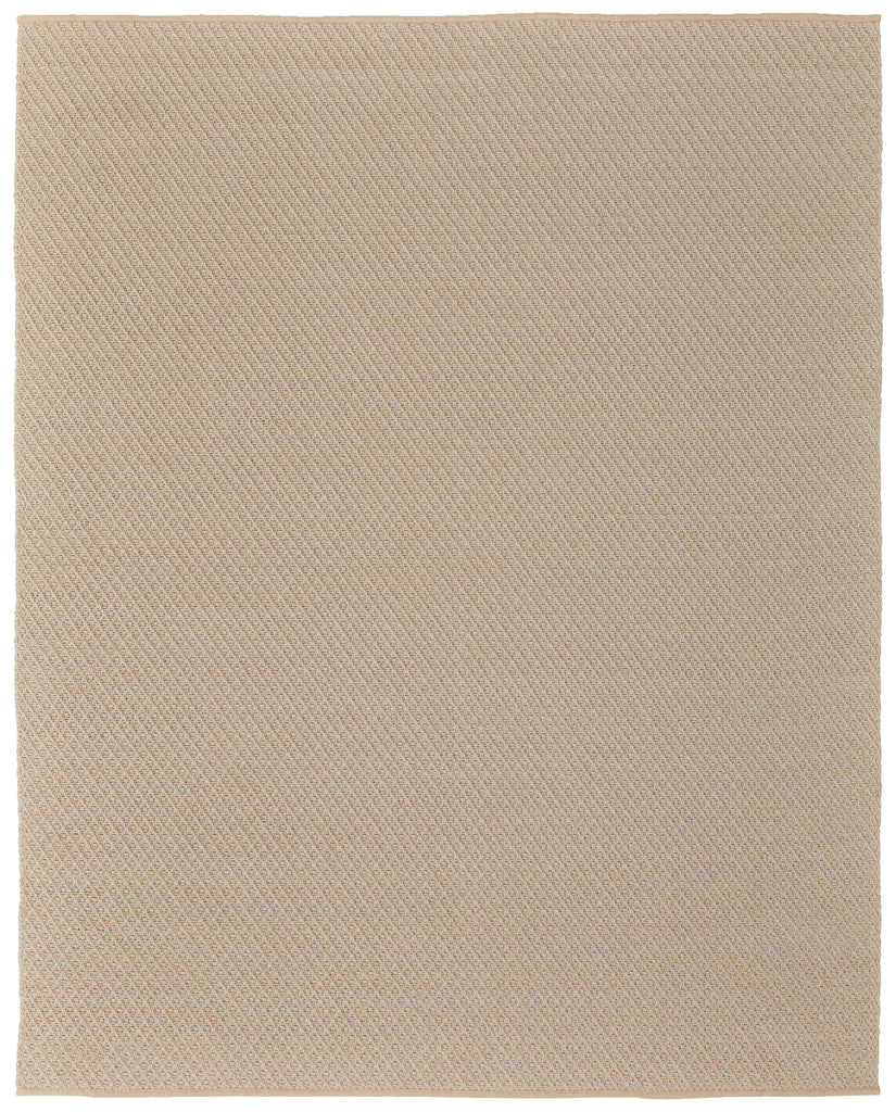 Tito Modern Solid Ivory Tan Area Rug (5' x 8')