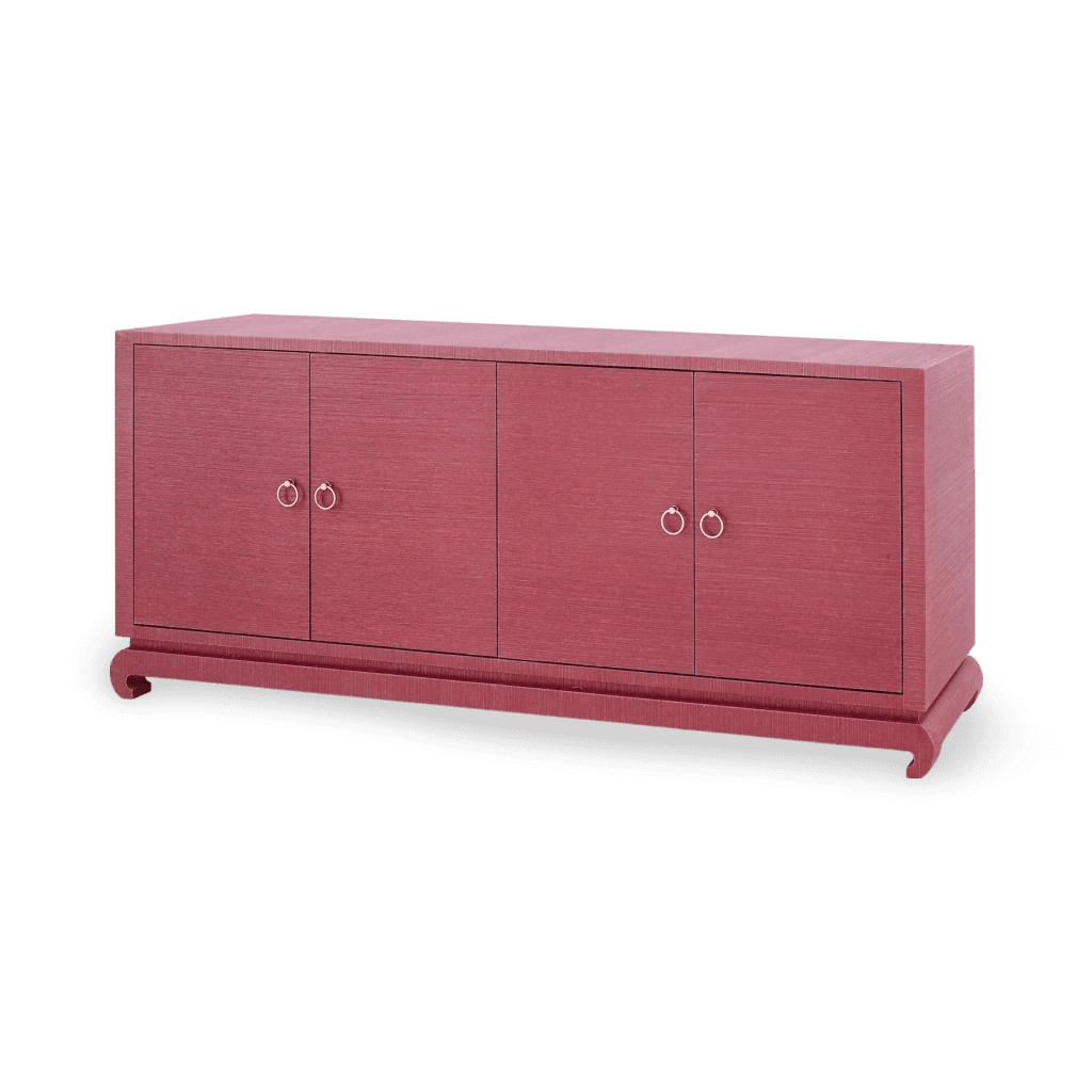 Meredith Extra Large 4-Door Cabinet - Red