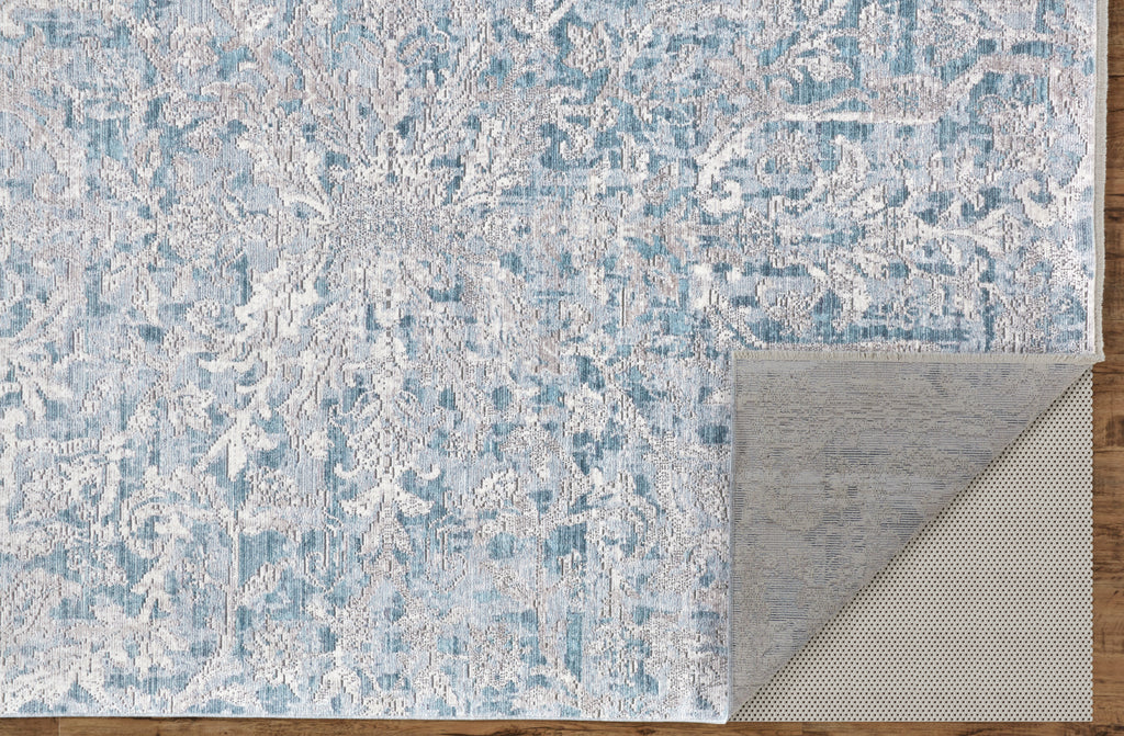 Cecily Transitional Distressed Blue Gray Area Rug (7'10" x 10')