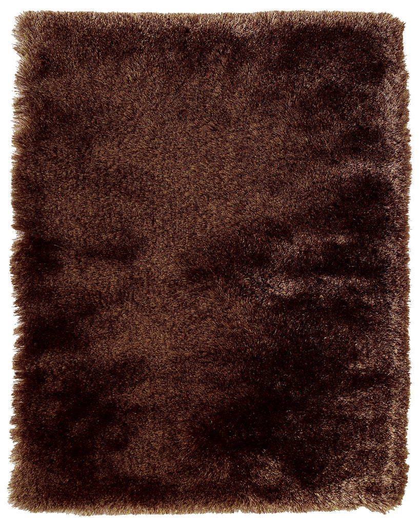 Indochine Modern Solid Brown Area Rug (2' x 3'4")