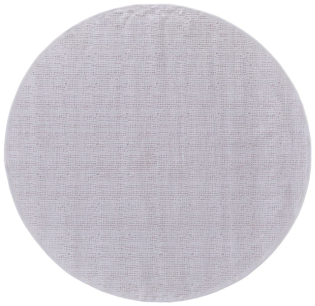 Saphir Mira Modern Abstract Pink White Area Rug (7'6" x 7'6")