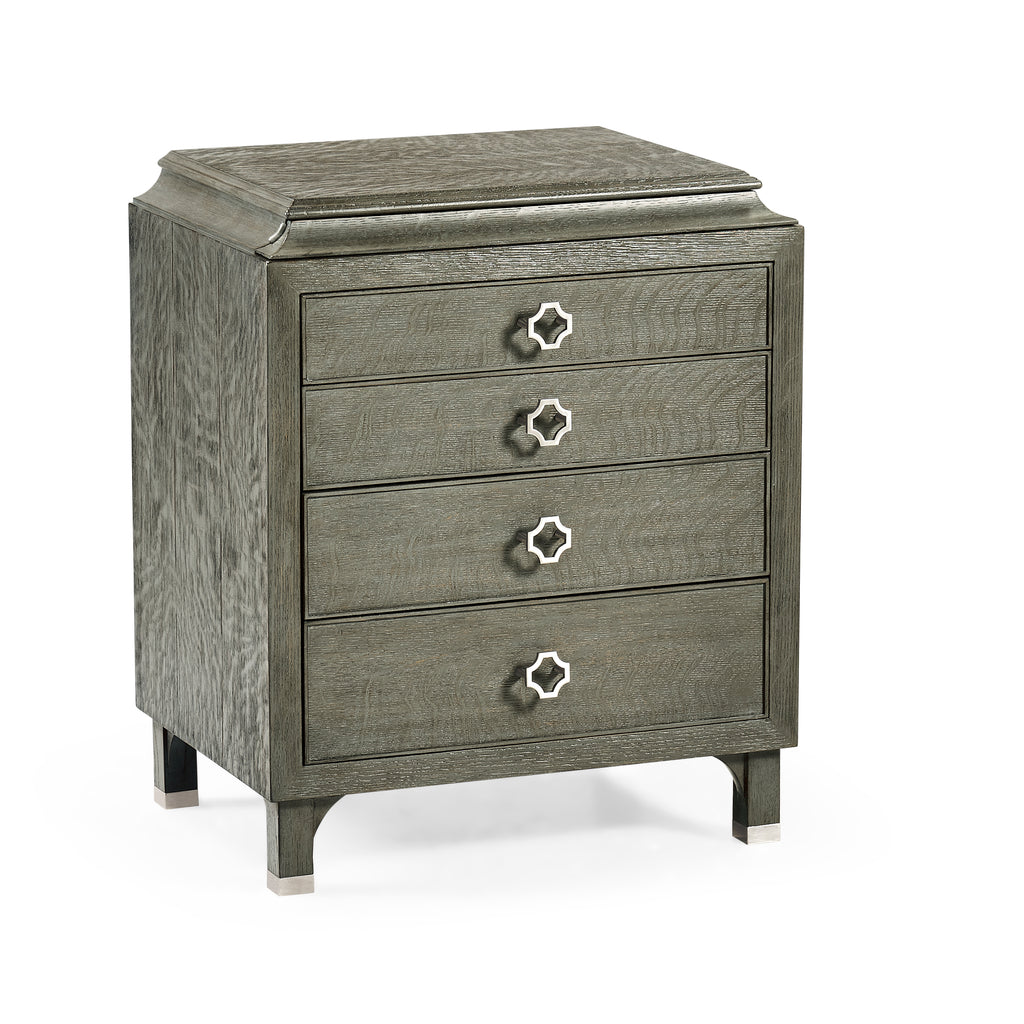 Modern Accents Small Pewter Oak Chest of Drawers