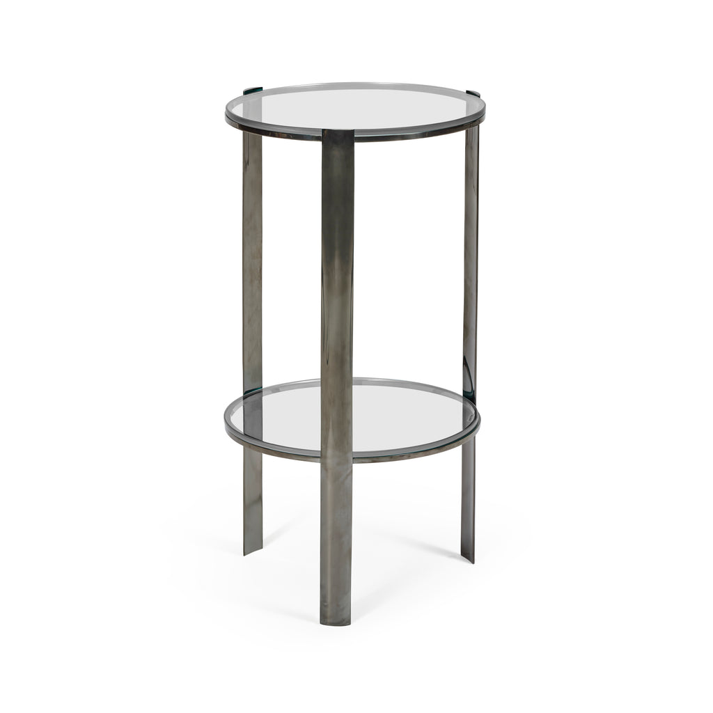 Gatsby Black Nickel Drinks Table