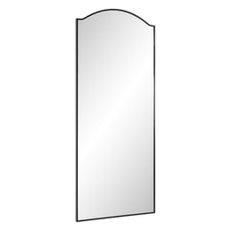 Balina 72" Tall Rectangular Arch Mirror, Matte Black