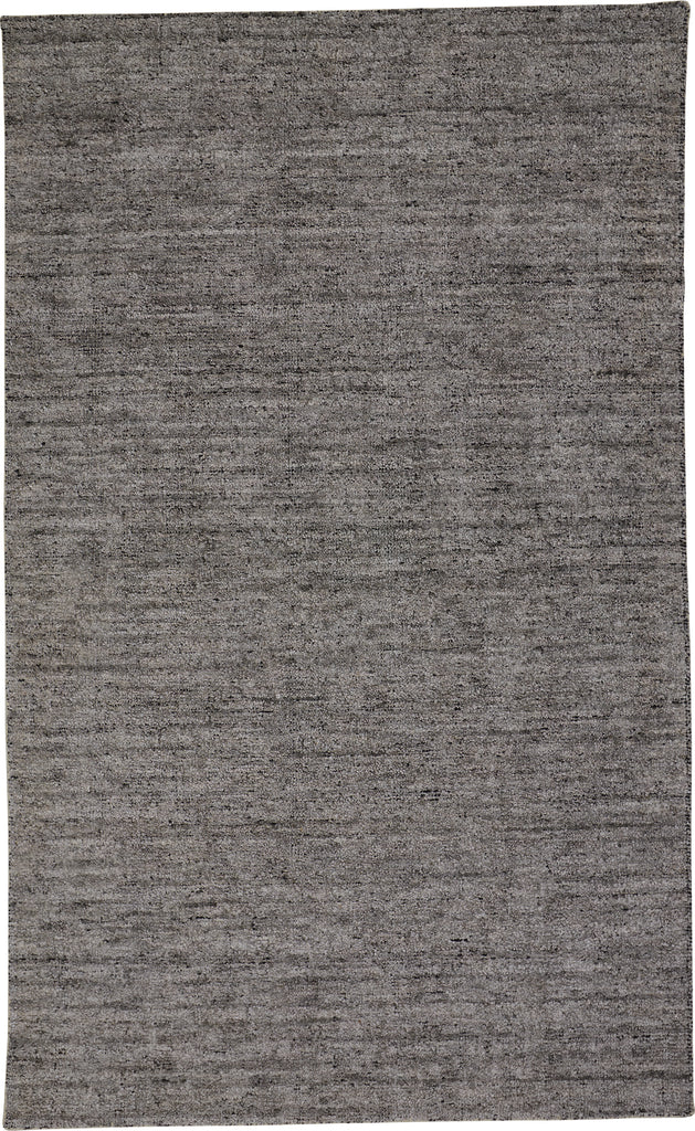 Delino Transitional Solid Gray Black Area Rug (2' x 3')