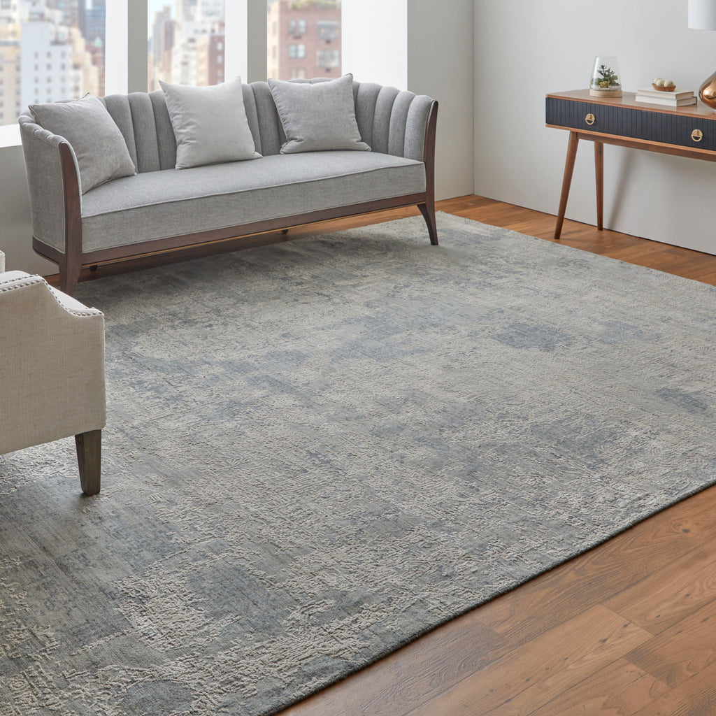 Eastfield Modern Abstract Silver Gray Area Rug (3' x 5')