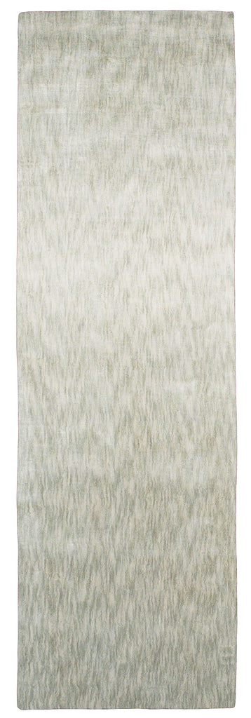 Marlowe Modern Chevron Ivory Silver Area Rug (2'6" x 8')