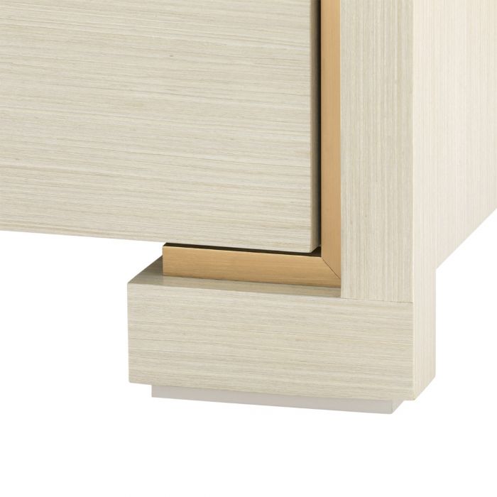 Blake 4-Door Cabinet, Blanched Oak