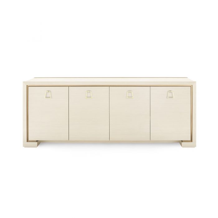 Blake 4-Door Cabinet, Blanched Oak