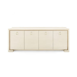 Blake 4-Door Cabinet, Blanched Oak