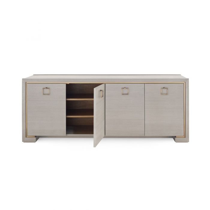 Blake 4-Door Cabinet, Taupe Gray