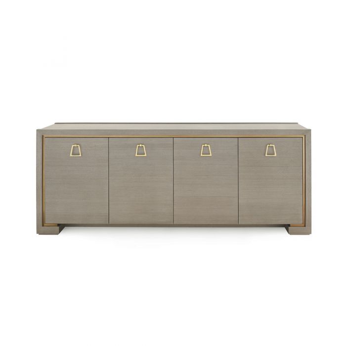 Blake 4-Door Cabinet, Taupe Gray