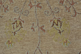 Vardo Transitional Damask Green Gold Brown Area Rug (2' x 3')