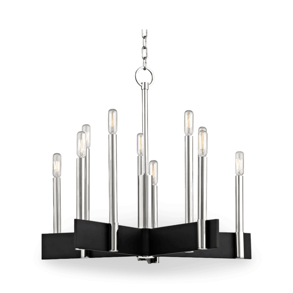 Abrams Chandelier 22" - Polished Nickel