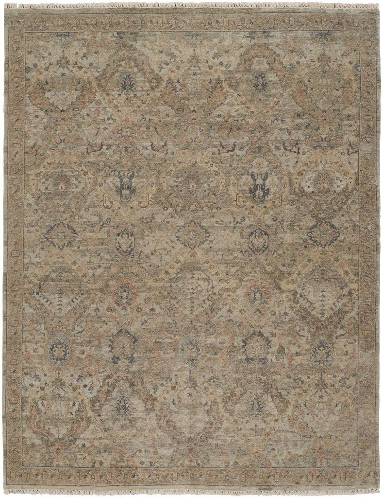 Marabel Traditional Oriental Taupe Ivory Gray Area Rug (3'6" x 5'6")