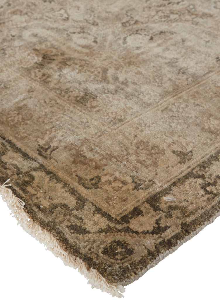 Ouray Traditional Damask Taupe Gray Tan Area Rug (11'6" x 15')