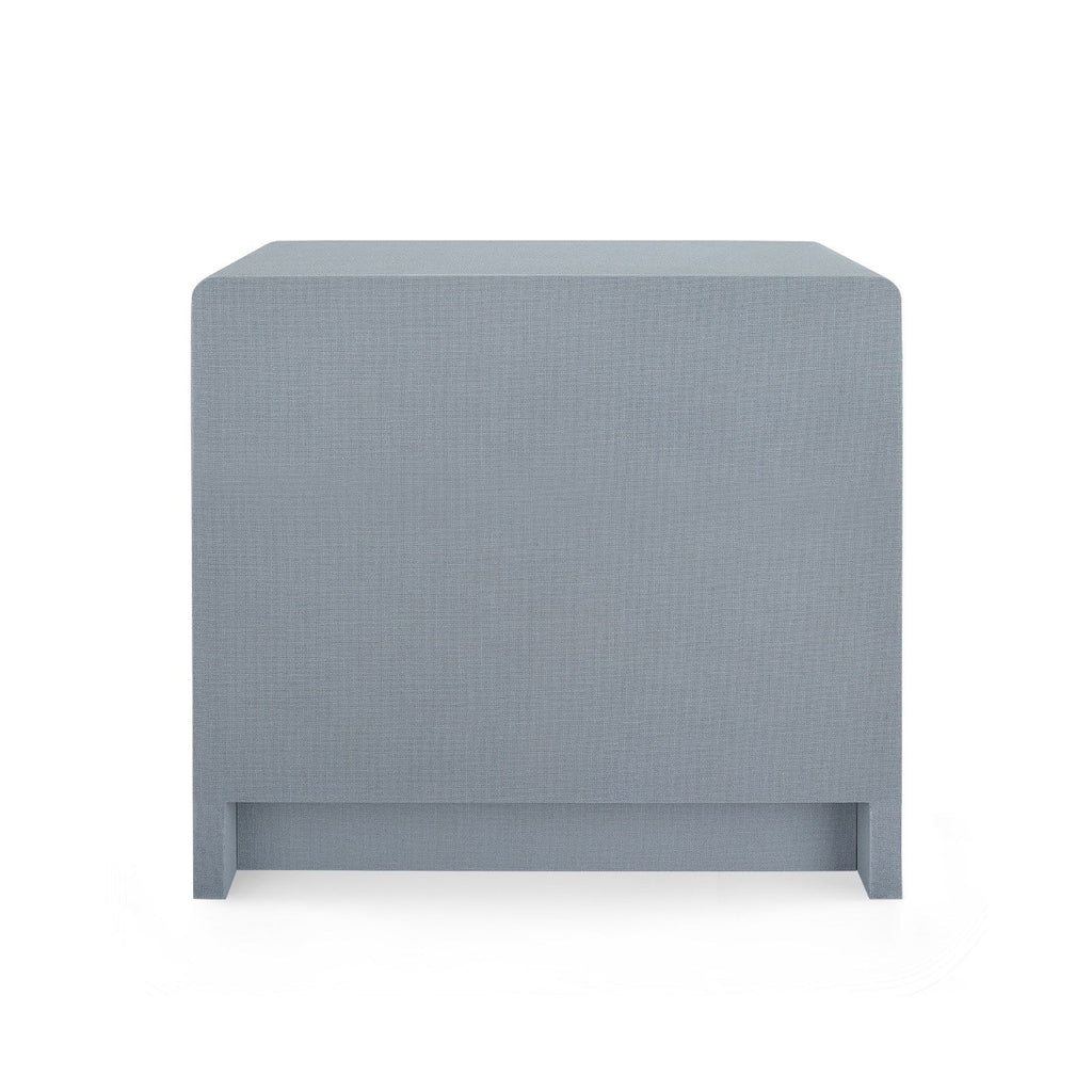 Bryant Linen 3-Drawer Side Table - Winter Gray