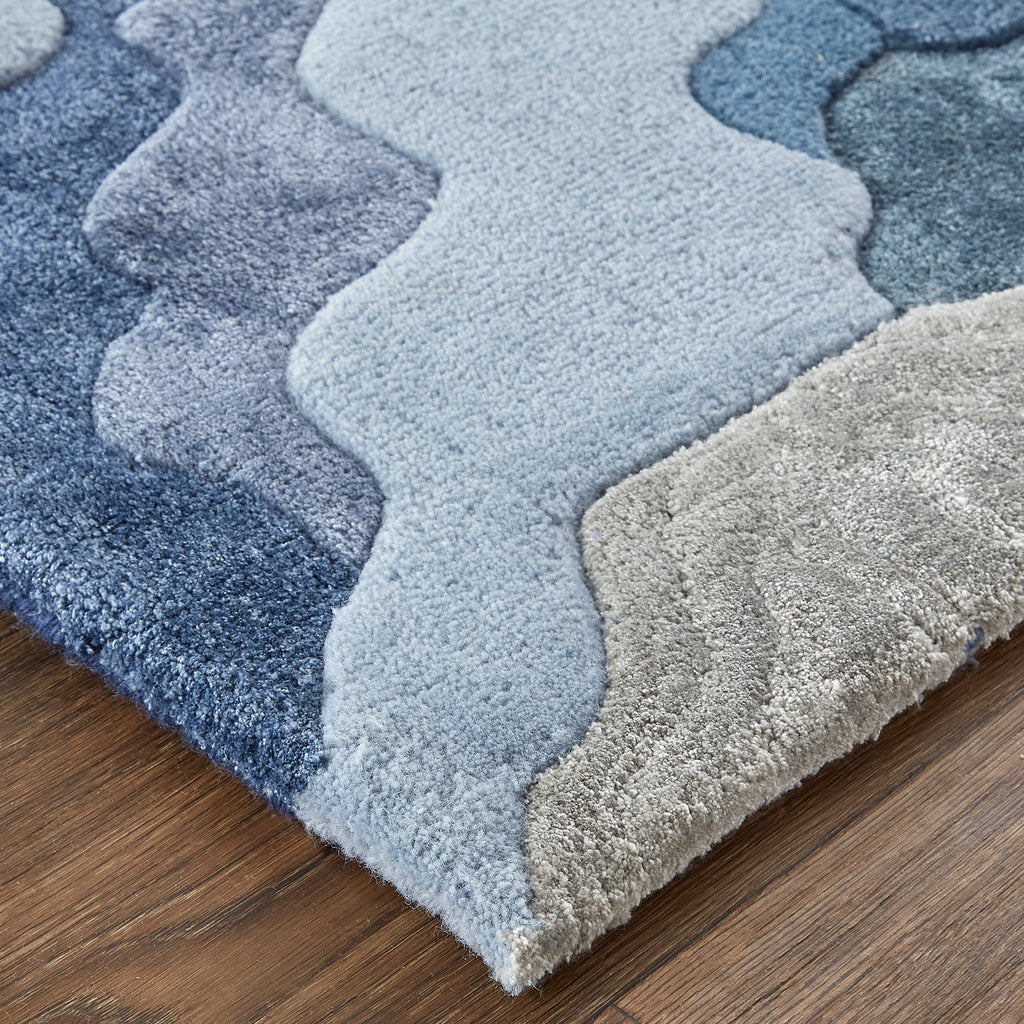 Serrano Transitional Abstract Gray Blue Green Area Rug (8' x 10')