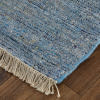 Caldwell Transitional Distressed Blue Ivory Area Rug (7'6" x 9'6")