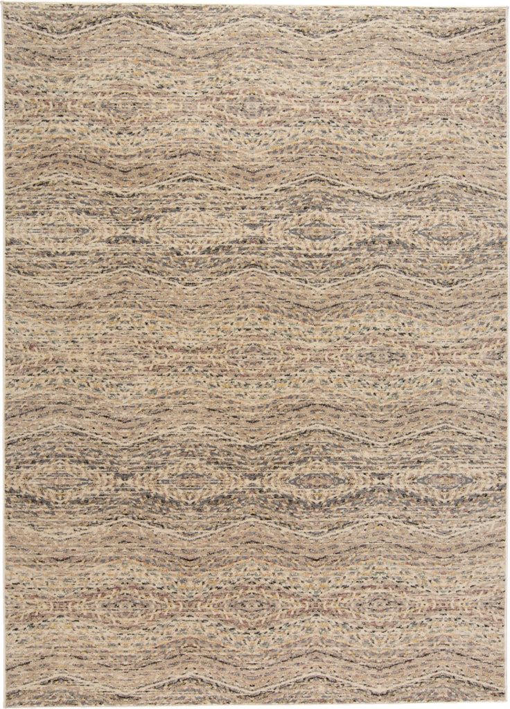 Grayson Transitional Distressed Tan Gold Gray Area Rug (1'8" x 2'8")