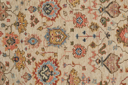 Carrington Traditional Oriental Ivory Red Blue Area Rug (3'6" x 5'6")