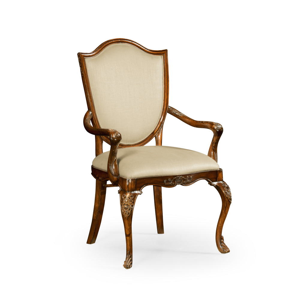 Versailles Shield Back Mahogany Arm Chair
