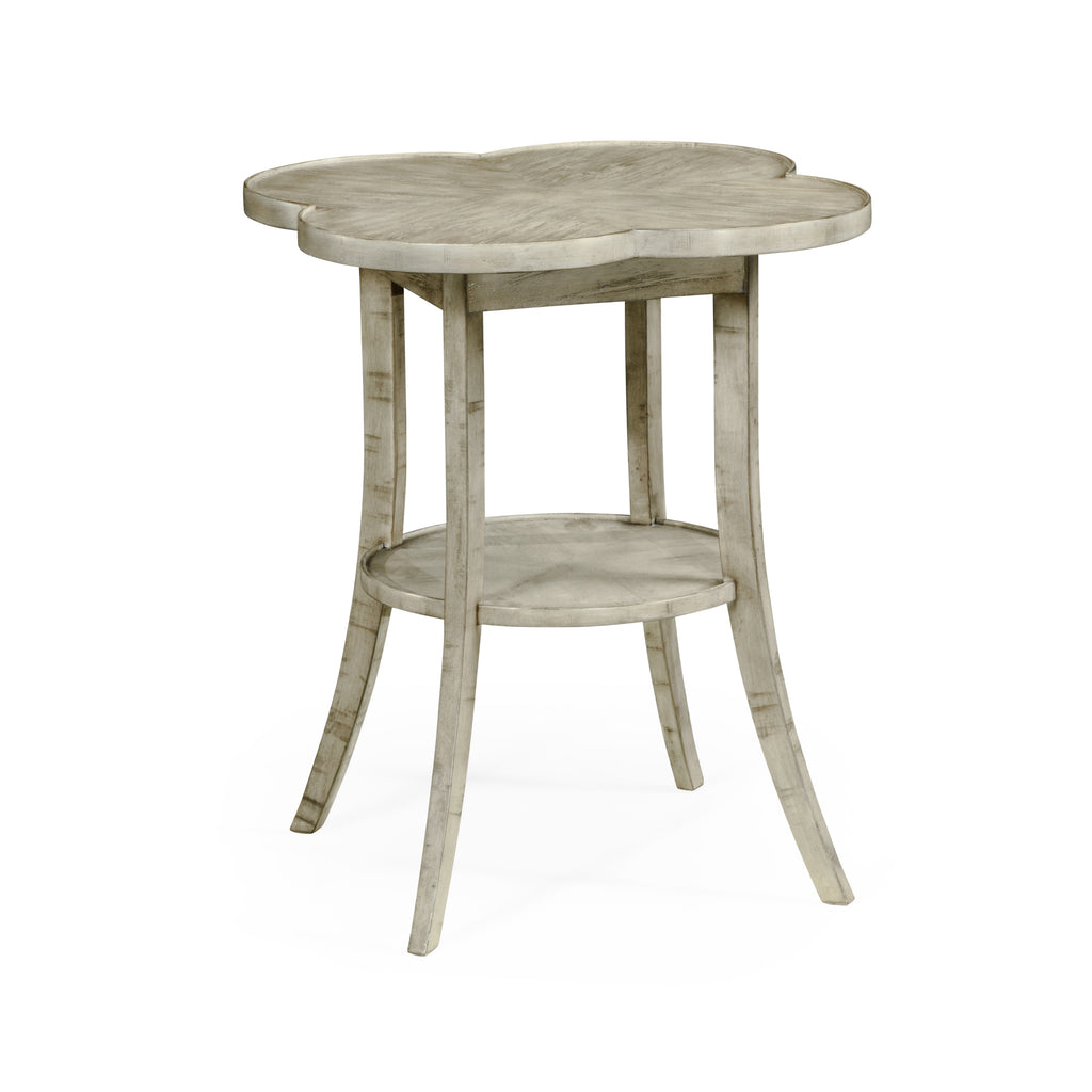 Casual Accents Rustic Grey Quatrefoil Accent Table