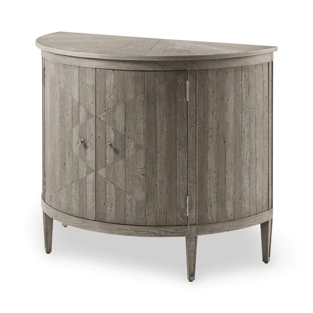 Delmer Demilune Cabinet, Grey Echo Oak