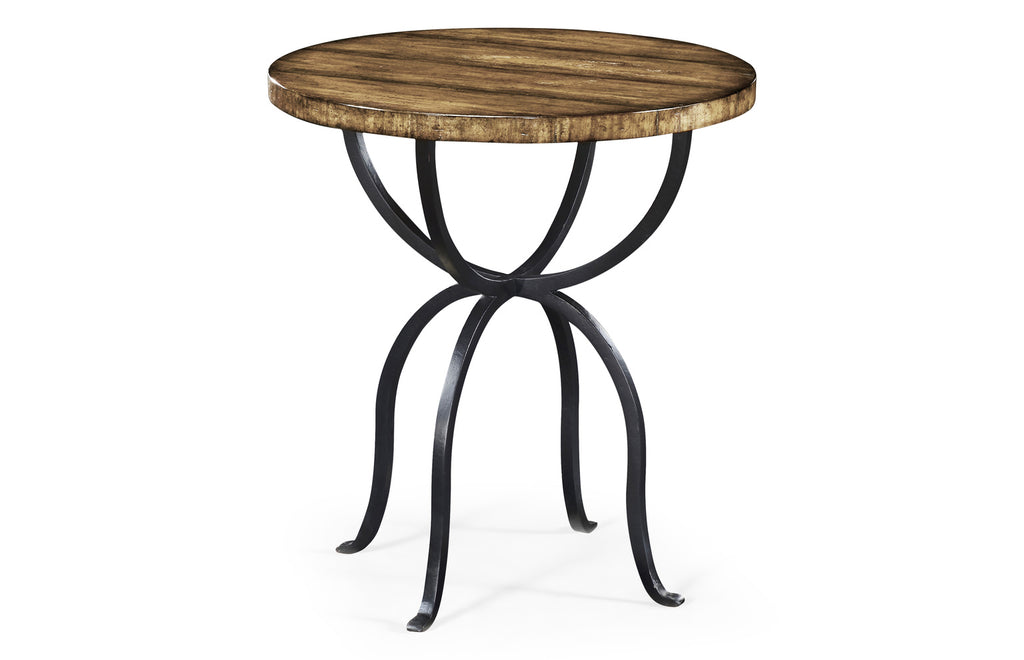 Casual Accents Medium Driftwood Iron Base End Table