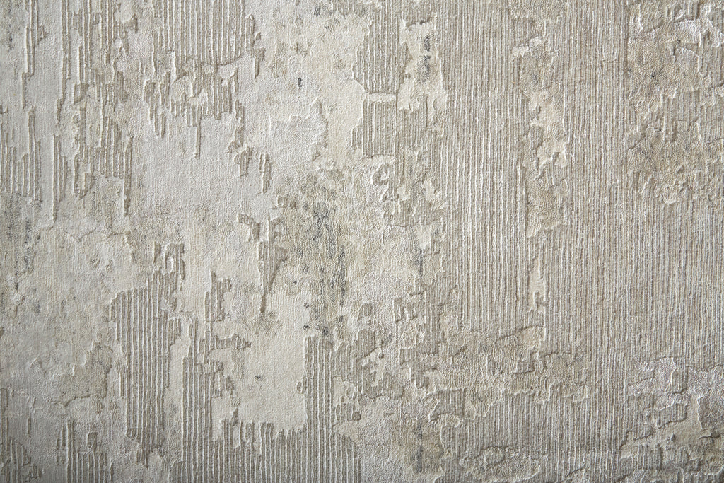 Gia Modern Distressed Taupe Ivory Gray Area Rug (9'6" x 13'6")