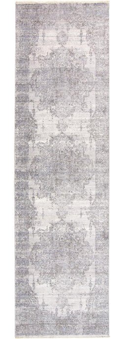 Cecily Transitional Medallion Gray Ivory Taupe Area Rug (10' x 14')