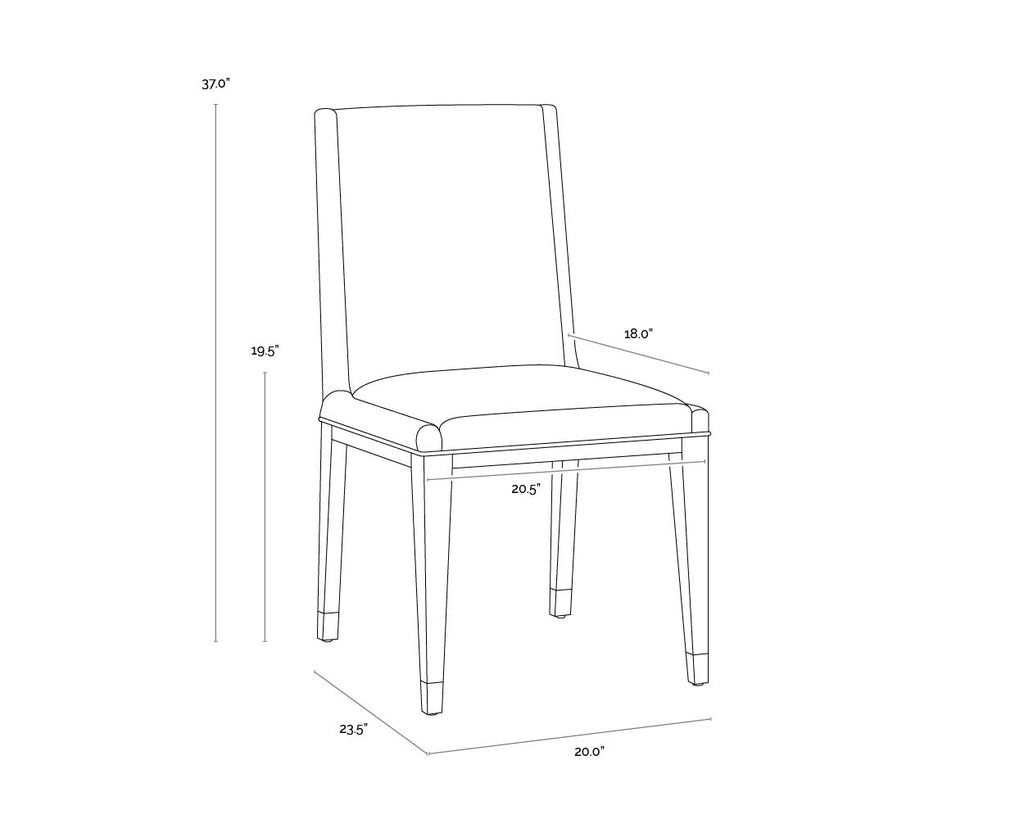 Kalla Dining Chair - Milliken Cognac, Set of 2