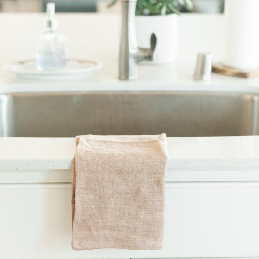 Stone Washed Linen Tea Towel