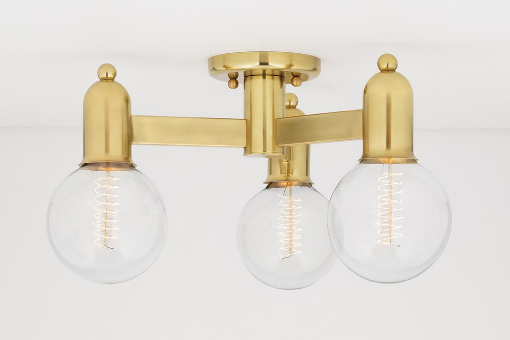 Bryce Semi Flush - Aged Brass