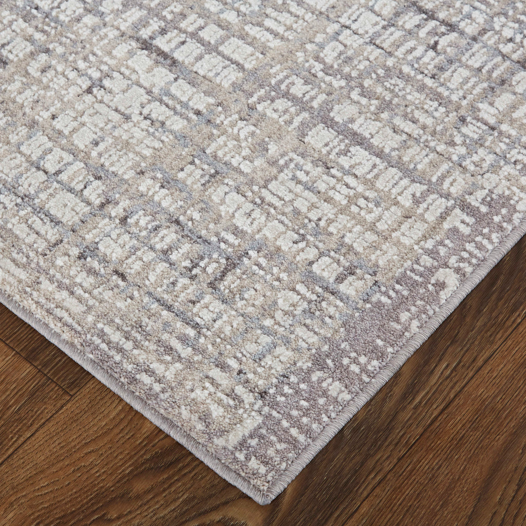 Lennon Transitional Abstract Taupe Ivory Area Rug (8' x 10')