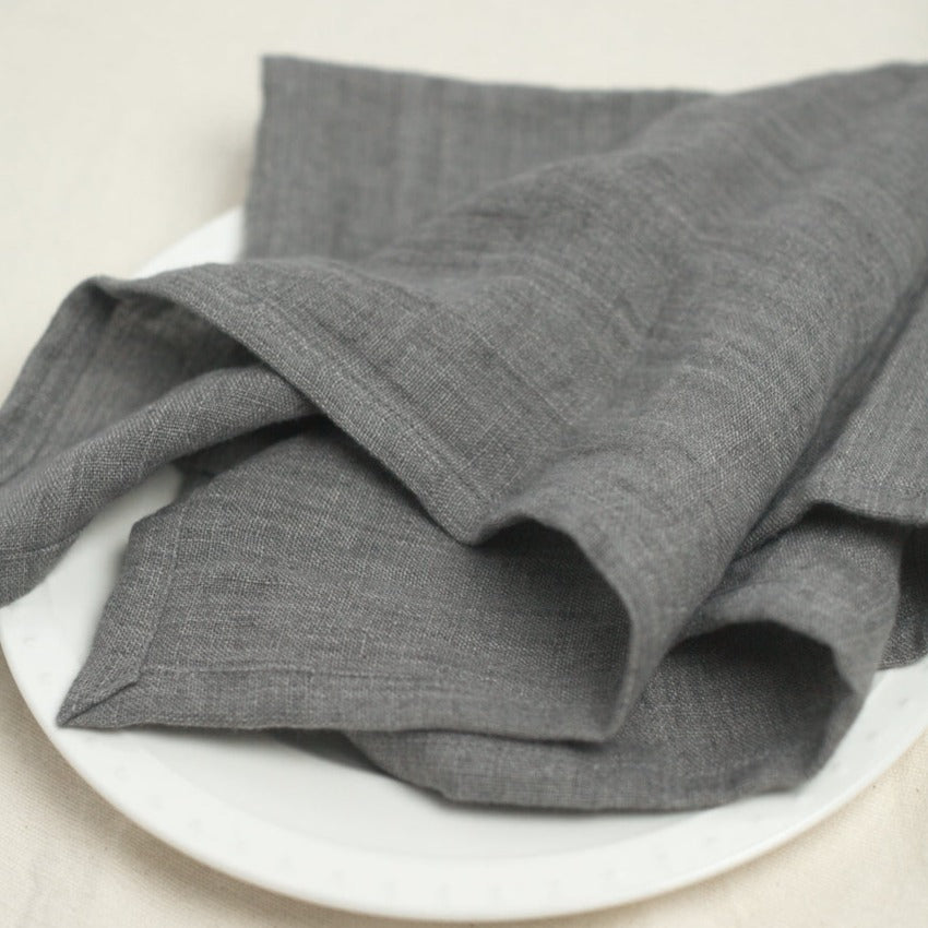 Stone Washed Linen Napkins, Set of 4