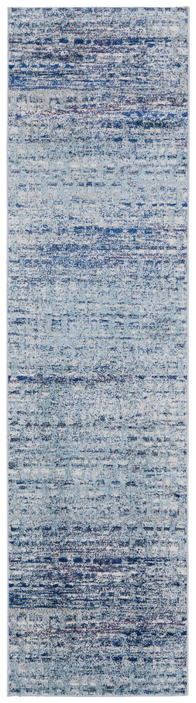 Edgemont Modern Abstract Blue Ivory Area Rug (2'8" x 10' / Pattern 1)