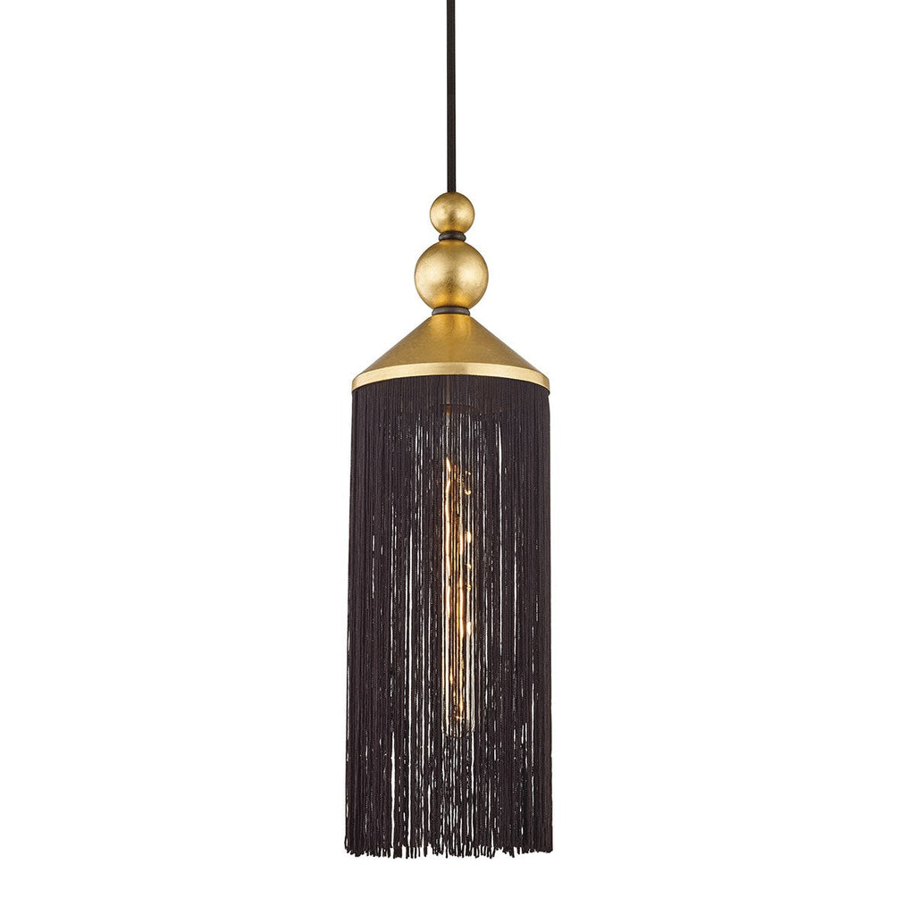 Scarlett Pendant - Gold Leaf/Dusk Black