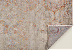 Eros Modern Distressed Ivory Orange Tan Area Rug (8'6" x 11'6")