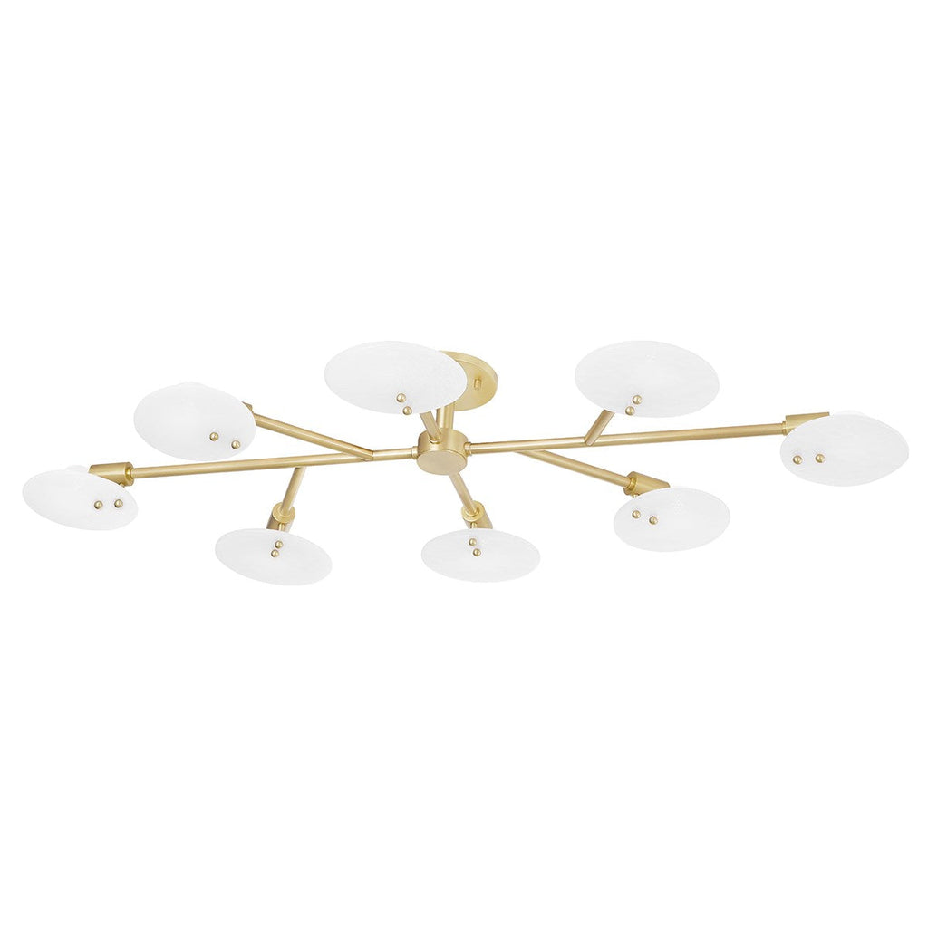 Giselle Semi Flush - Aged Brass