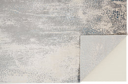 Azure Modern Watercolor Gray Blue Ivory Area Rug (2'10" x 7'10")