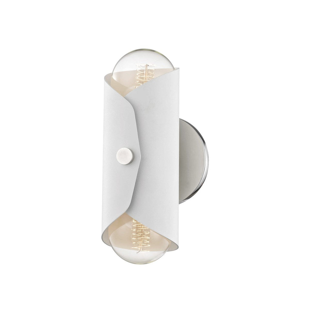 Immo Wall Sconce - Polished Nickel/White