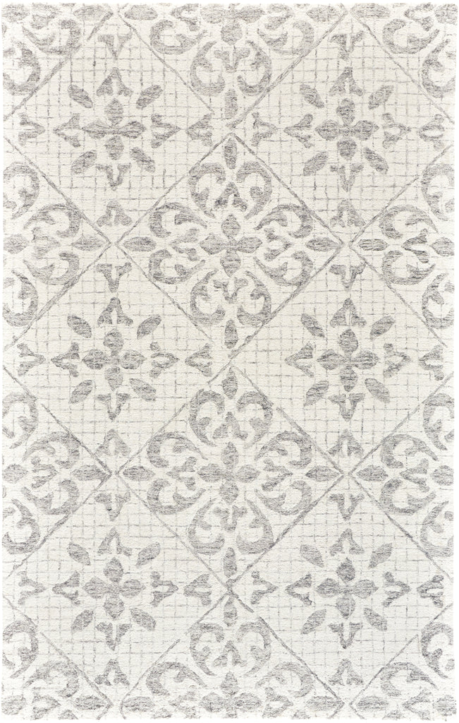 Rhett Transitional Floral Botanical Ivory Gray Area Rug (8' x 10')