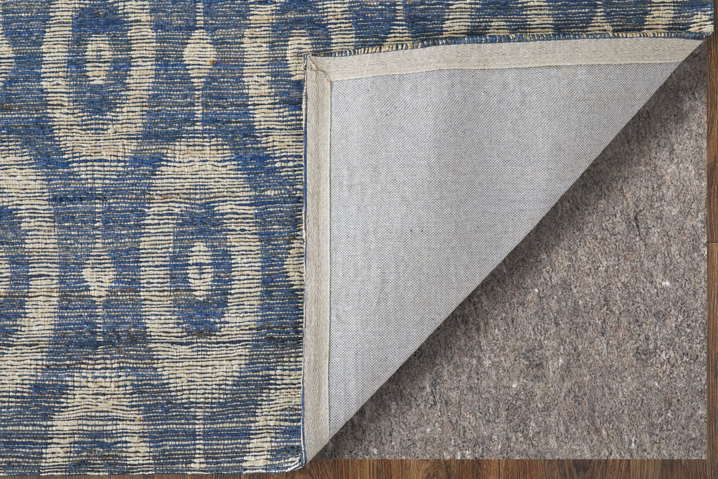 Lilliana Transitional Geometric Blue Gray Tan Area Rug (8' x 11')