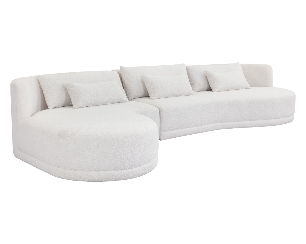 Laken Sofa Chaise - Copenhagen White