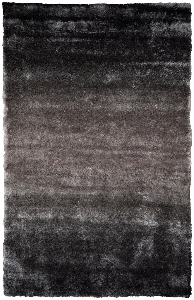 Indochine Modern Gradient Ombre Black Gray Area Rug (7'6" x 9'6")