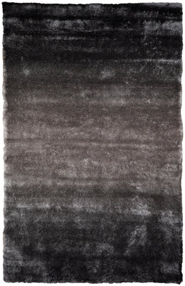 Indochine Modern Gradient Ombre Black Gray Area Rug (3'6" x 5'6")