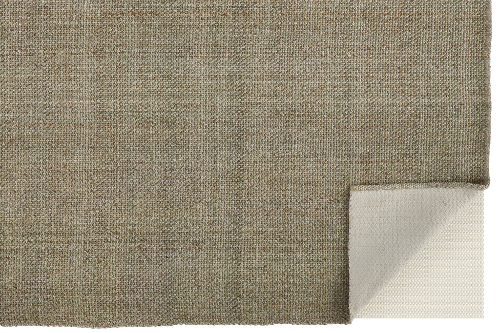 Naples Transitional Solid Green Tan Area Rug (5' x 8')