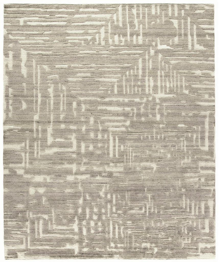 Norah Modern Distressed Brown Ivory Area Rug (8'6" x 11'6")